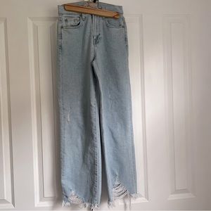 EUC size 23 7 for all mankind cropped Alexa luxe vintage jeans